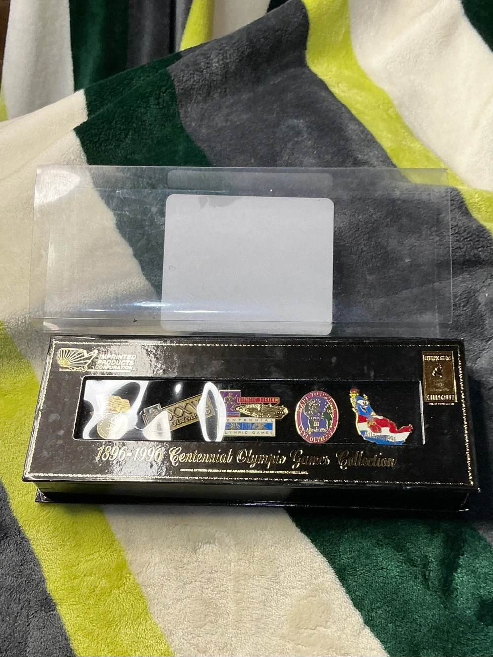 Vintage 1996 Atlanta Centennial Olympic Games 5-Pin Collection Set with Case